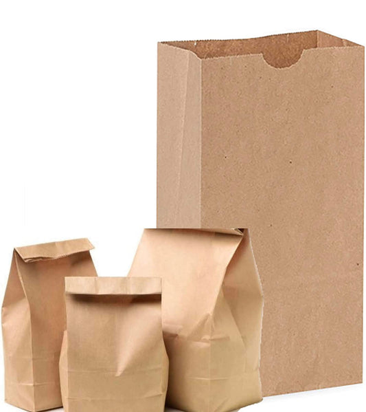 Stock Your Home 4 Lb 6 Lb Kraft Brown Paper Lunch Bags (500 Count) - Bulk Disposable Lunch Sacks, Small Size Blank Bag for Kids, Good for a Snack, Sandwich, Grocery Food, and Arts & Crafts Projects